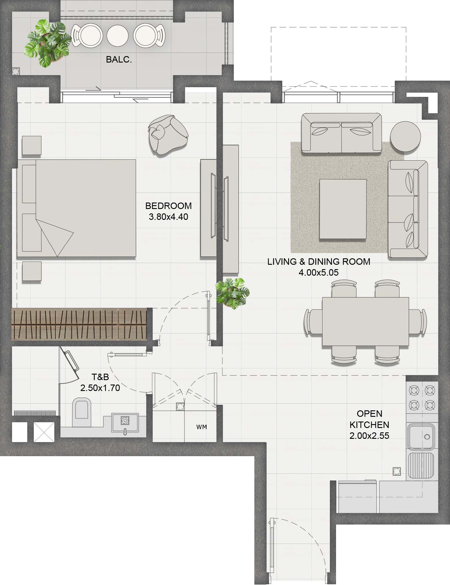 Unit 107 layout