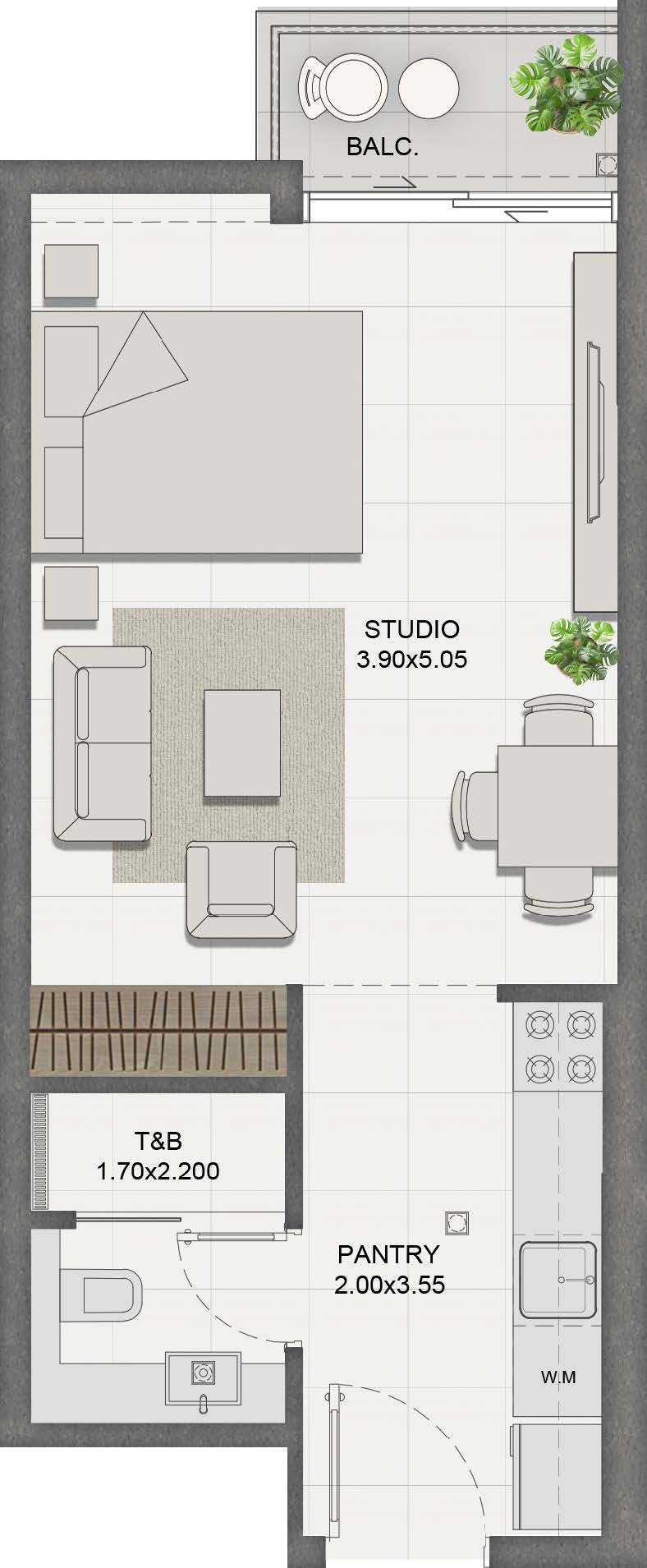 Unit 205 layout