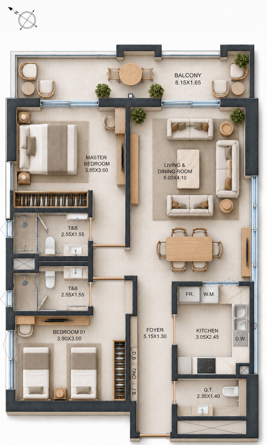 Unit 101 layout