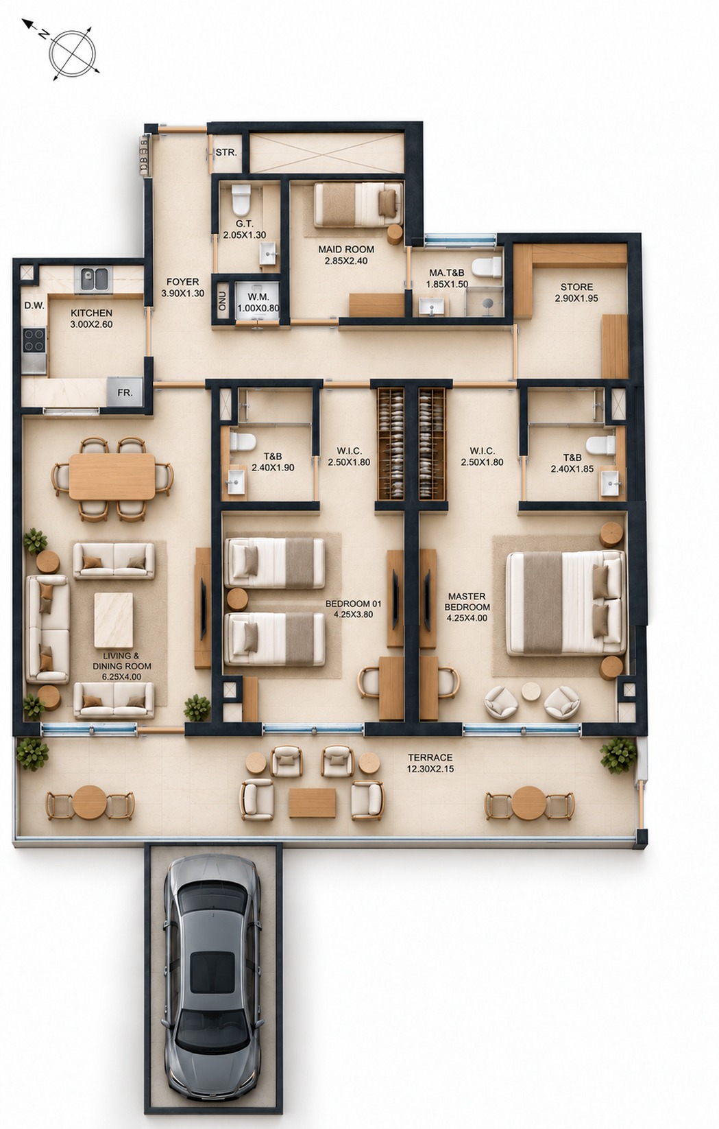 Unit 104 layout