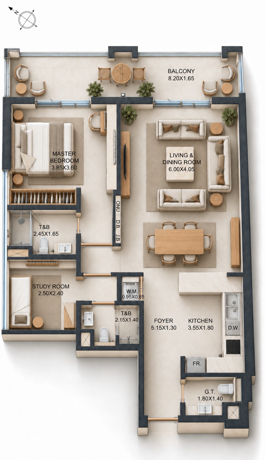 Unit 207 layout