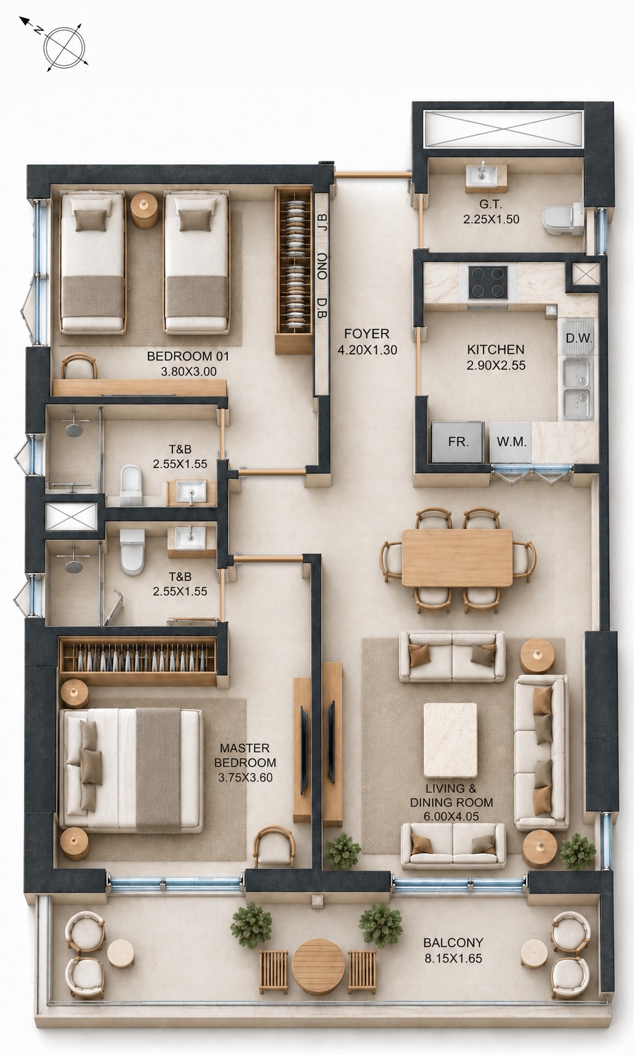 Unit 302 layout